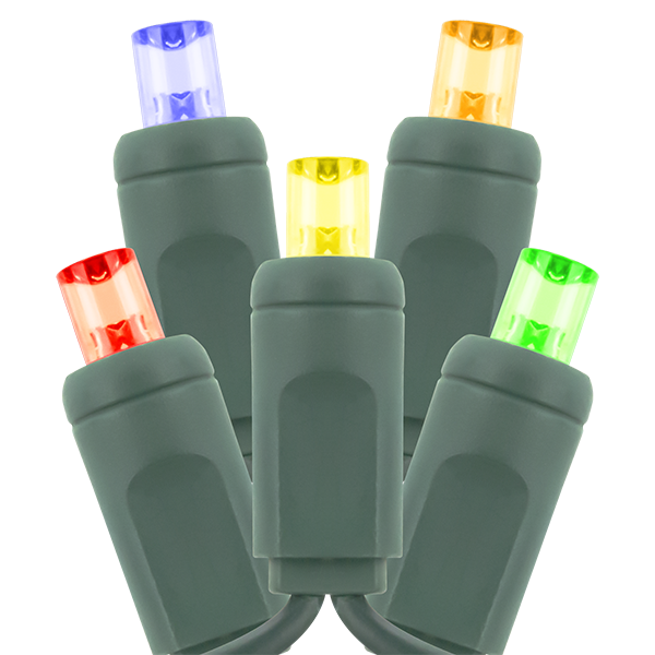 Multi 5mm Conical LED String 23.5', 70 Lights W/ 4